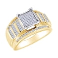 thumbnail image 1 of AFFY 1.00 Carat Princess Round & Baguette Natural Diamond Bridal Engagement Ring Solid 10k Yellow Gold, 1 of 1