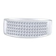 thumbnail image 1 of AFFY 1.00 Carat Princess Shape White Natural Diamond Men's Multi Row Band Ring 14k Solid White Gold Ring Size-13.5, 1 of 1