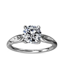 1.00 Carat Round Shape Solitaire Genuine Diamond Beautiful Wedding Ring for Women Solid 14K White Gold Size 7