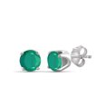 thumbnail image 1 of 1.00 Carat T.G.W. Emerald Sterling Silver Stud Earrings, 1 of 3