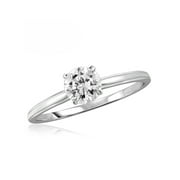 DIAMONICE 1.00 Carat T.W. White Cubic Zirconia Sterling Silver Solitaire Ring
