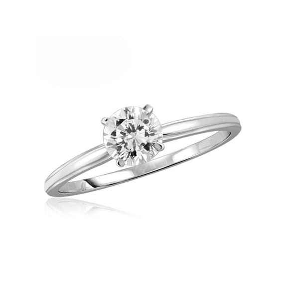 1.00 Carat T.W. White Cubic Zirconia Sterling Silver Solitaire Ring