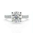 thumbnail image 1 of 1.00 Carat TW Women's Moissanite Engagement Ring in 18k White Plated Silver (VVS1 Clarity, D Color, Size 7), 1 of 5