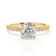thumbnail image 1 of 1.00 Carat TW Women's Moissanite Engagement Ring in 18k Yellow Plated Silver (D Color, VVS1 Clarity, Size 6.5), 1 of 5