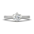 thumbnail image 1 of 1.00 Carat TW Women's Moissanite Solitaire Engagement Ring in 18k white Gold Plated Over Silver (Size 9), 1 of 4