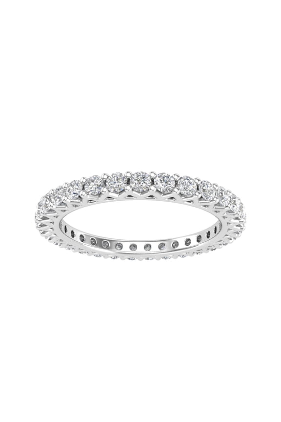 1.00 Carat TW Women's Natural Diamond Eternity Rings in 10k Gold (G-H Color, I1-I2 Clarity)