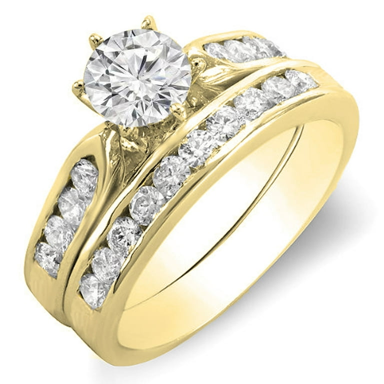 LADIES BAND 1.00CT ROUND DIAMOND 10K YELLOW GOLD LADIES BAND 1.00CT ROUND DIAMOND 10K YELLOW GOLD