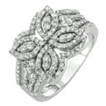 thumbnail image 1 of 1.00 Carat (ctw) 14k White Gold Round Diamond Ladies Cocktail Ring 1 CT, 1 of 4