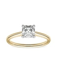 thumbnail image 1 of 1.00 Ct Brilliant Asscher Cut Natural Diamond Accents Elegant Ring for Women Solid 18K Yellow Gold Size 6, 1 of 6