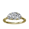 thumbnail image 1 of 1.00 Ct Brilliant Cushion Shape Three Stone Genuine Diamond Beautiful Wedding Ring for her Solid 14K Yellow Gold Size 7, 1 of 8