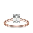 thumbnail image 1 of 1.00 Ct Brilliant Emerald Cut Genuine Diamond Sparkle Solitaire Engagement Ring for Women Solid 14K Rose Gold Size 6.5, 1 of 6