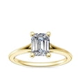 thumbnail image 1 of 1.00 Ct Brilliant Emerald Cut Genuine Diamond Sparkle Solitaire Engagement Ring for Women Solid 14K Yellow Gold Size 6.5, 1 of 8