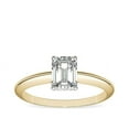 thumbnail image 1 of 1.00 Ct Brilliant Emerald Cut Natural Diamond Emerald Solitaire Engagement Ring for her Solid 14K Yellow Gold Size 5.5, 1 of 6