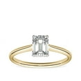 thumbnail image 1 of 1.00 Ct Brilliant Emerald Cut Natural Diamond Radiant Solitaire Engagement Ring for her Solid 18K Yellow Gold Size 5.5, 1 of 7