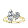 thumbnail image 1 of 1.00 Ct Brilliant Marquise & Pear Shape Genuine Diamond Beautiful Wedding Band for her Solid 14K Yellow Gold Size 7, 1 of 8