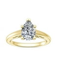 thumbnail image 1 of 1.00 Ct Brilliant Pear Cut Natural Diamond Elegant Solitaire Wedding Ring for her Solid 14K Yellow Gold Size 6, 1 of 8
