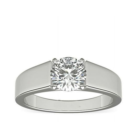 1.00 Ct Brilliant Round Cut Natural Diamond Elegant Solitaire Wedding Ring for her Solid 14K White Gold Size 6
