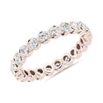 thumbnail image 1 of 1.00 Ct Brilliant Round Cut Natural Diamond Elegant Wedding Eternity Band for her Solid 14K Rose Gold Size 6, 1 of 7