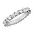thumbnail image 1 of 1.00 Ct Brilliant Round Shape Genuine Diamond Beautiful Wedding Eternity Band for her Solid 18K White Gold Size 7, 1 of 7