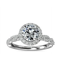 1.00 Ct New Round Natural Diamond Twisted Loop Solitaire Ring for Engagement Solid 14K White Gold Size 7 (F-G/VS1) by Diamond-Capitals