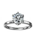 thumbnail image 1 of 1.00 Ct Clarity VS1 Color F-G Round Natural Diamond Stunning Solitaire Engagement Ring for Womene Solid 14K White Gold Size 7.5, 1 of 8