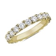 thumbnail image 1 of 1.00 Ct IGI Certified Grace Round Shape Lab Grown Diamond Emgagement Eternity Band for Ladies Solid 18K Yellow Gold Size 10.5 (E/VVS2) by Diamond-Capitals, 1 of 8
