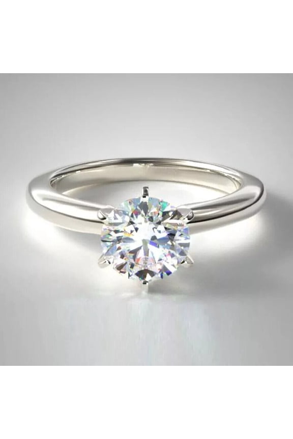 1.00 Ct IGI Certified Lab Grown CVD Diamond Women's Wedding Ring 14K White Gold