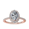 thumbnail image 1 of 1.00 Ct Oval Cut Natural Diamond (F-G/VS1) Luxurious Solitaire Anniversary Ring for Women in 14K Rose Gold Size 9 by Diamond-Capitals, 1 of 8