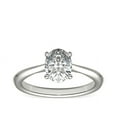 thumbnail image 1 of 1.00 Ct Oval Cut Natural Diamond Stylish Solitaire Ring for Anniversary Solid 14K White Gold Size 4, 1 of 6