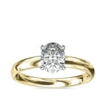 thumbnail image 1 of 1.00 Ct Oval Cut Natural Diamond Unique Solitaire Ring for Anniversary Solid 18K Yellow Gold Size 4, 1 of 6