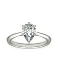thumbnail image 1 of 1.00 Ct Pear Cut Natural Diamond Stylish Solitaire Ring for Anniversary Solid 14K White Gold Size 4, 1 of 6