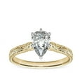 thumbnail image 1 of 1.00 Ct Pear Cut Natural Diamond Unique Solitaire Ring for Anniversary Solid 18K Yellow Gold Size 4, 1 of 6