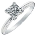 thumbnail image 1 of 1.00 Ct Princess Cut Lab-Created White Diamond 14K White Gold Plated Solitaire Ring, 1 of 1