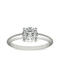 1.00 Ct Round Shape Natural Diamond Latest Design Wedding Ring for Women Solid 14K White Gold Size 7