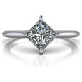 thumbnail image 1 of 1.00 Ct Stunning Princess Cut Real Moissanite Engagement Rings for Ladies Solid 950 Platinum, 1 of 6