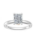thumbnail image 1 of 1.00 Ct VS1 Clarity Radiant Cut Genuine Diamond Solitaire Wonderful Ring for Bride in Solid 18K White Gold Size 10.5, 1 of 8