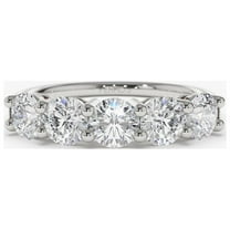 1.00 Ct Wonderful Round Natural Moissanite Diamond Engagement Bands For Her Fine 14K White Gold