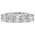 thumbnail image 1 of 1.00 Ct Wonderful Round Natural Moissanite Diamond Engagement Bands for her Fine 14K White Gold, 1 of 7
