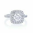 thumbnail image 1 of 1.00 Cts Round Moissanite Diamond 18K White Gold Plated Engagement Ring , Round Cut Ring Wedding Ring , Wedding Ring , Promise Ring Diamond Ring, 1 of 3