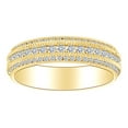 thumbnail image 1 of AFFY 1.00 Cttw Round Cut White Natural Diamond Eternity Band Ring In 10K Solid Yellow Gold, 1 of 1
