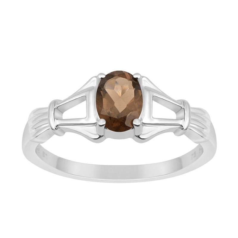 YoTreasure Black Onyx Split Shank Sterling Silver Ring - .925 Silver Solitaire Ring For Women - View #9