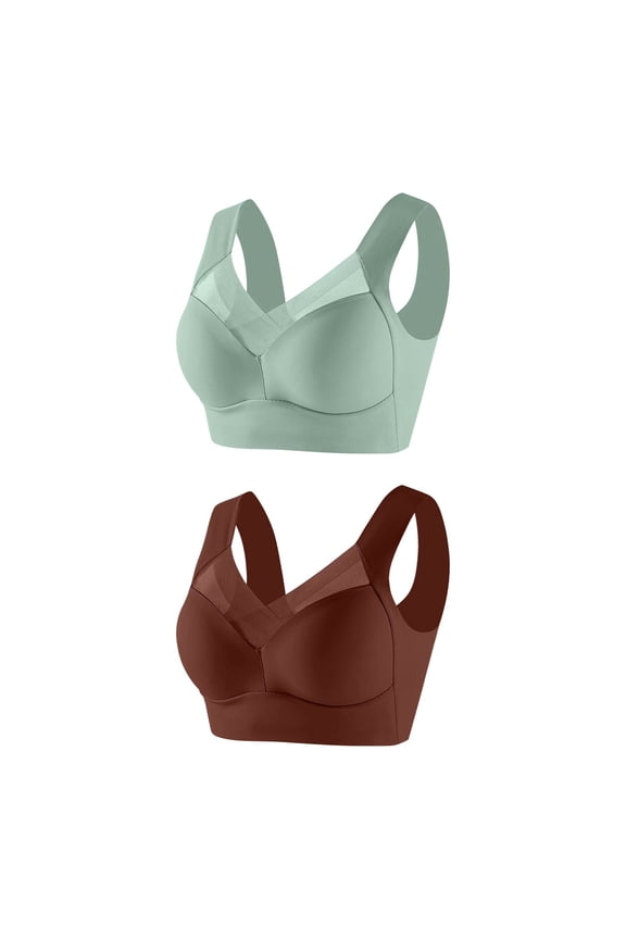 1.00 Dollar Items 2PC Zenchic Bra - Seamless Sexy Push up Wireless Bra,Lysine Charm Bras,Zen Chic Bra,Ice Silk Bra,Posture Correcting Bra