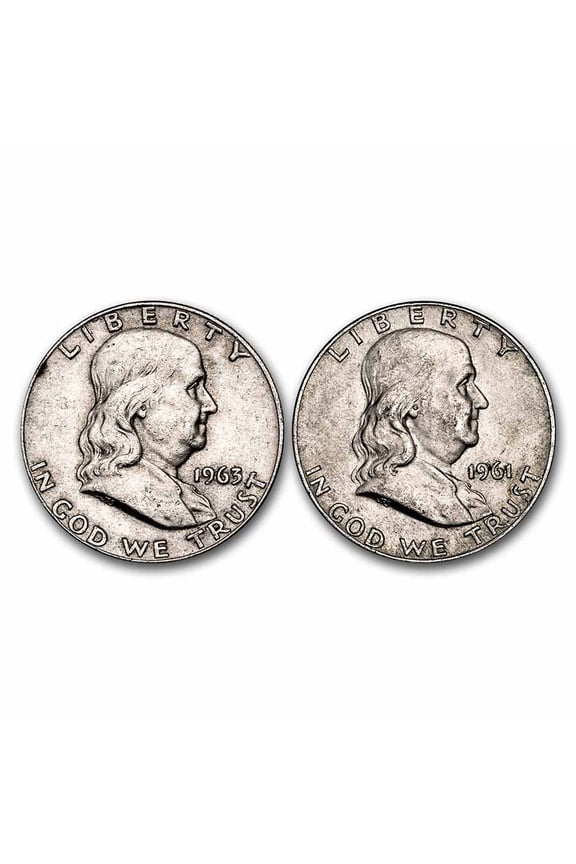 $1.00 Face Value 90% Franklin Halves Avg Circ