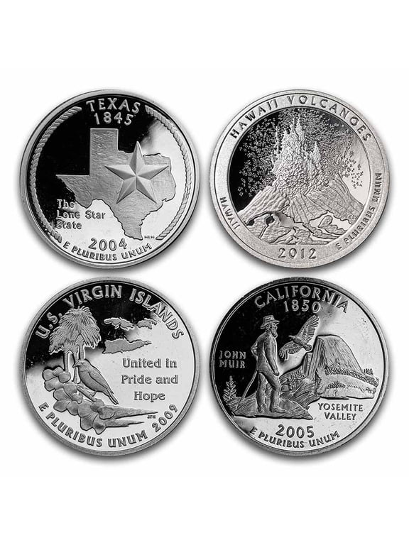 $1.00 Face Value 90% Silver Statehood/ATB Quarters Proof