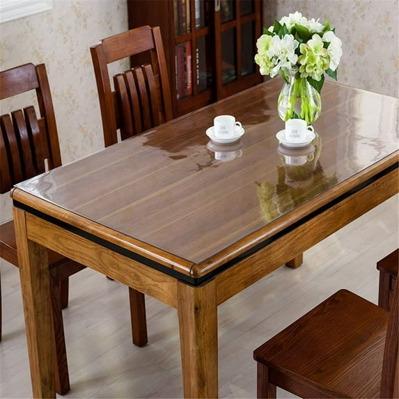 1.00 MM Thick PVC Table Cover Protector Waterproof Pad for Kitchen, Coffee Table, Dinner Table ,Writing Desk Size 54 X 58 Inch - Made