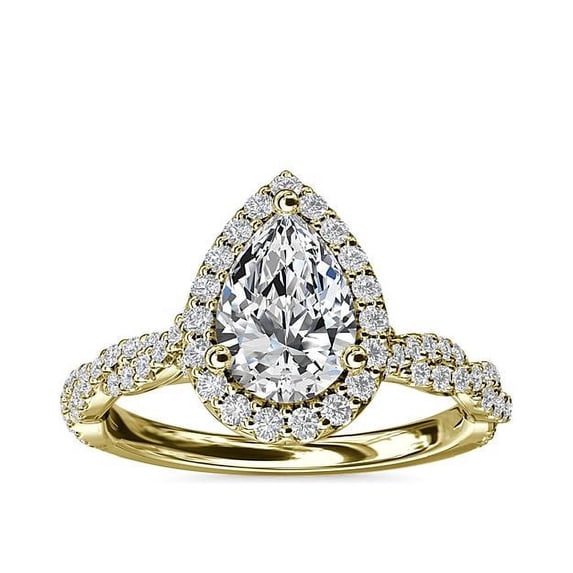 1.00 Ct Pear Cut Stunning Solitaire Natural Diamond Proposal Ring for Ladies Solid 14K Yellow Gold Size 3 (F-G/VS1) by Diamond-Capitals