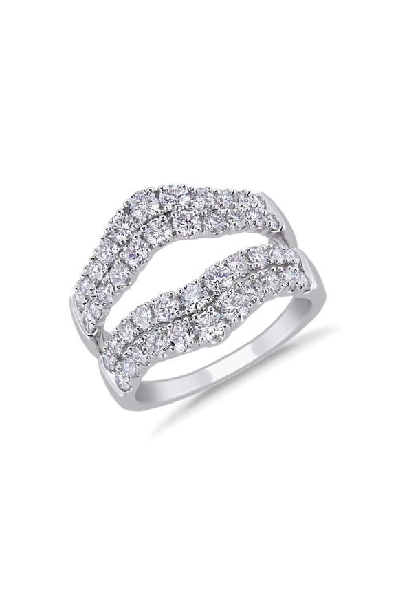 1.00 T.C.W Brilliant Round Cut Lab Grown Diamond Wonderful Engagement Eternity Band for Women Solid 14K White Gold Size 3