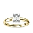 thumbnail image 1 of 1.00 T.C.W Excellent Emerald Cut Natural Diamond Beautiful Solitaire Wedding Ring for Bride Solid 18K Yellow Gold Size 5, 1 of 6