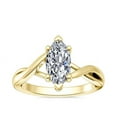 thumbnail image 1 of 1.00 T.C.W Excellent Marquise Cut Natural Diamond Beautiful Solitaire Wedding Ring for Bride Solid 18K Yellow Gold Size 5, 1 of 8