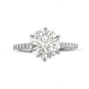 1.00 Ct Beautiful Round Shape Solitaire Genuine Diamond Wedding Ring for Gift Solid 14K White Gold Size 7 (F-G/VS1) by Diamond-Capitals